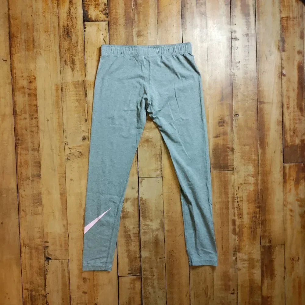 Nike leggings Large gray pink athletic athleisure spring gymnastics activewear